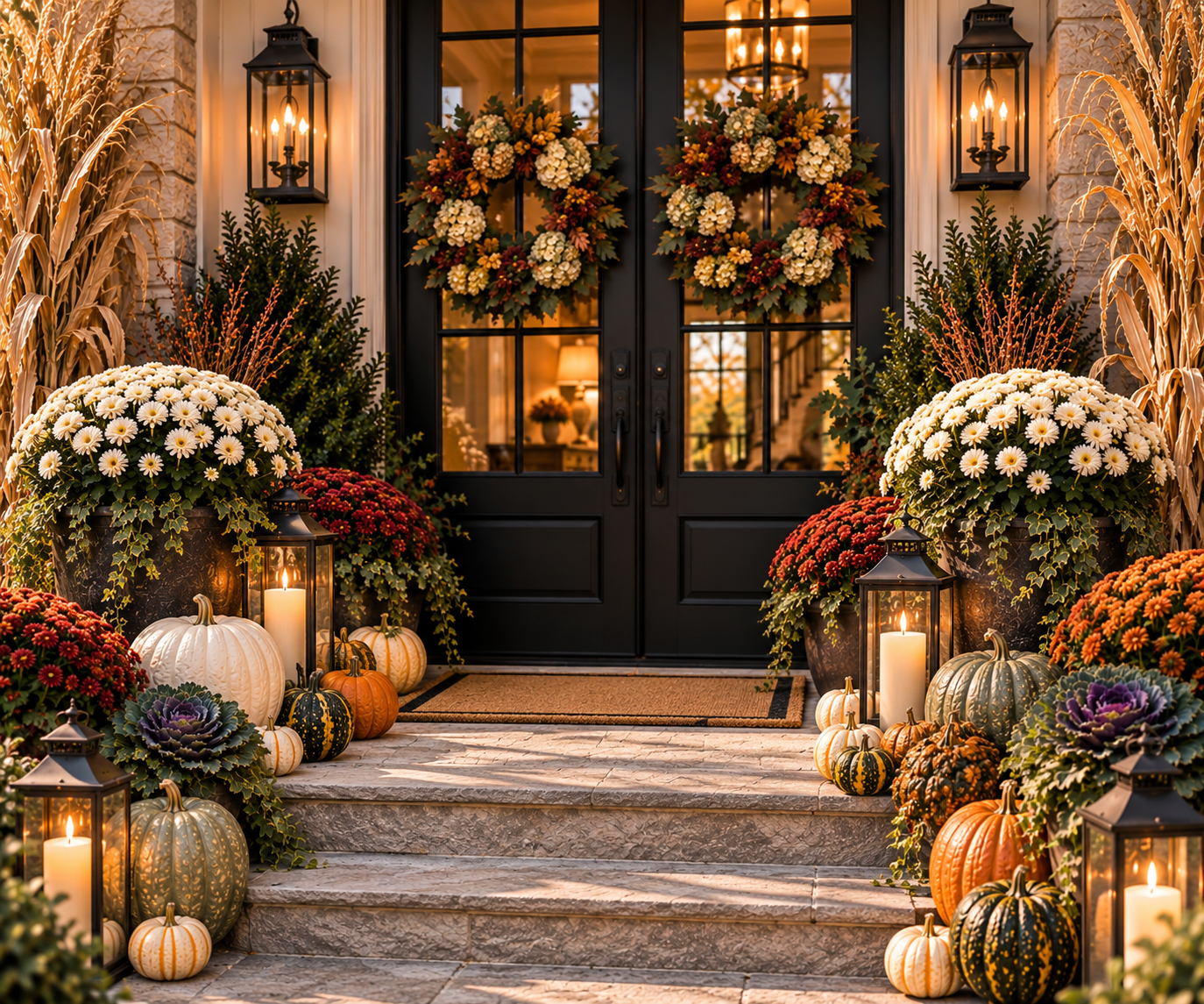 Completed luxury autumn porch installation